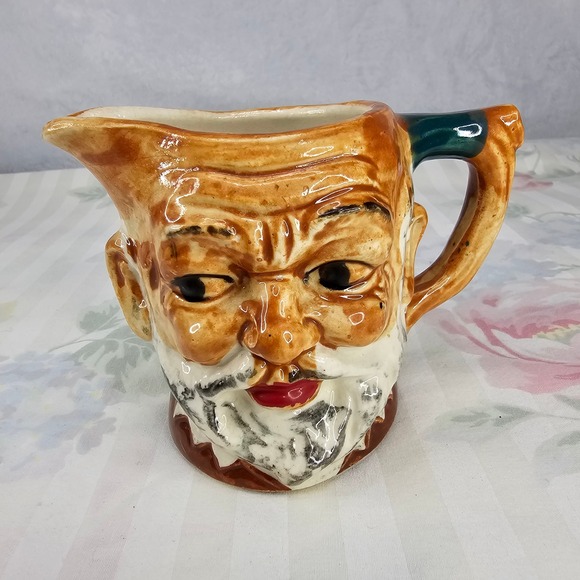 Vintage Ceramic Old Man Face Creamer‎ and Sugar Bowl Set with Lids - Picture 4 of 10